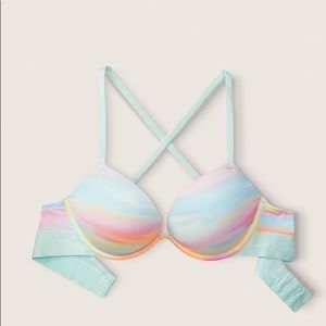 Victoria Secret Bombshell WEAR EVERYWHERE SUPER PUSH-UP BRA Pink Bubble Sunset